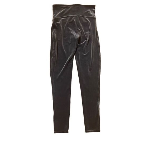 Spanx Velvet Leggings in Silver Chrome / Gray High Waisted Large - Picture 2 of 5